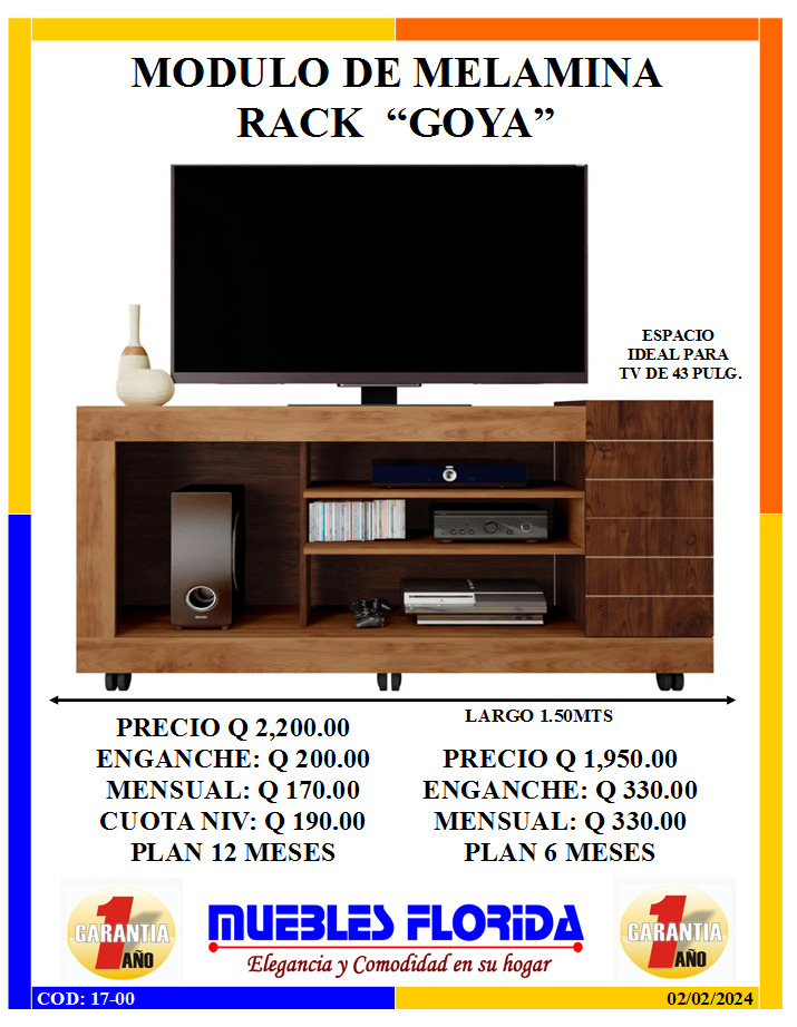 MODULO DE MELAMINA GOYA